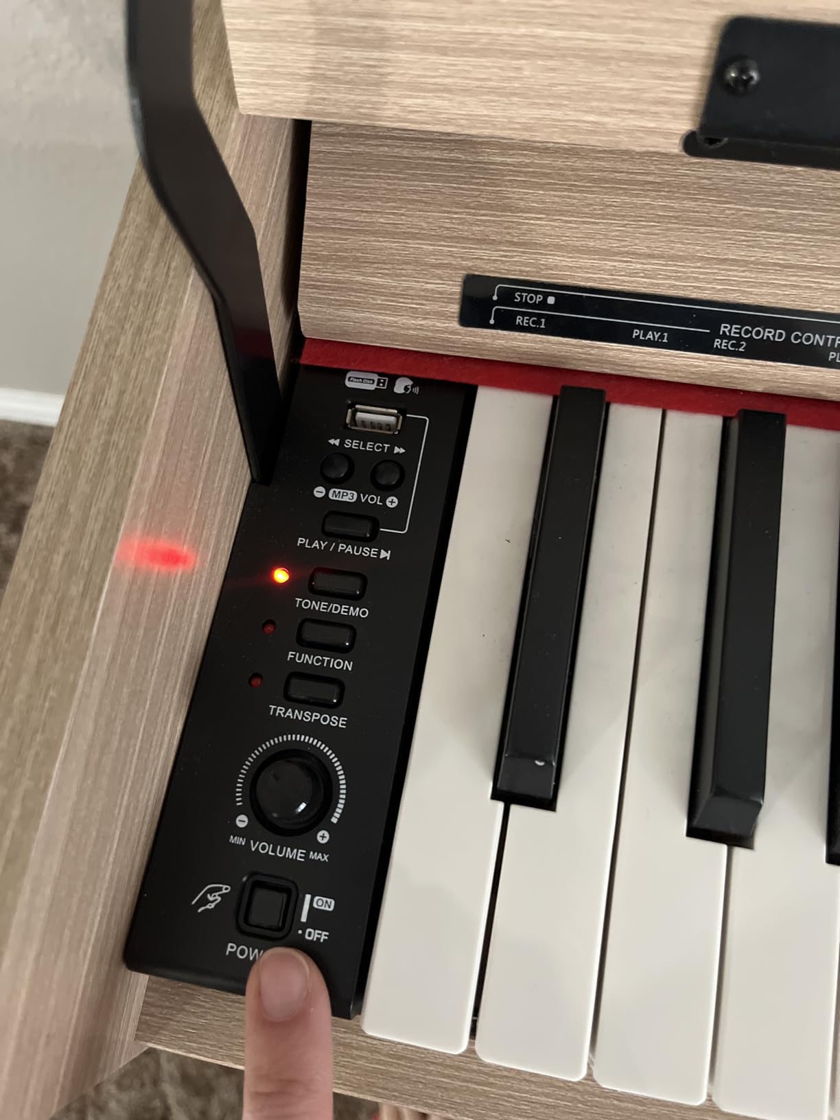 UISCOM 88 Key Weighted Digital Piano - Wooden Desk Electric Piano Transforms Between Desk and Vanity - Progressive Hammer-Action Keyboard, Perfect for Beginners with MIDI Functionality customer photo 2