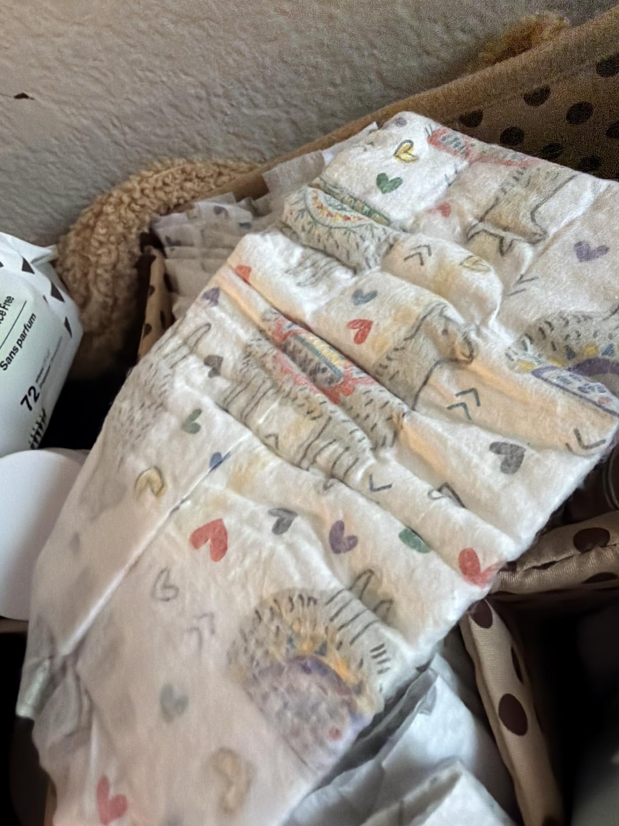 The Honest Company Comfort Dry Disposable Daytime Diapers for Sensitive Skin, Hypoallergenic, All the Alpacas + Turtle Time, Super Club Box Size 1 (8-14 lbs), 136 Count customer photo 1