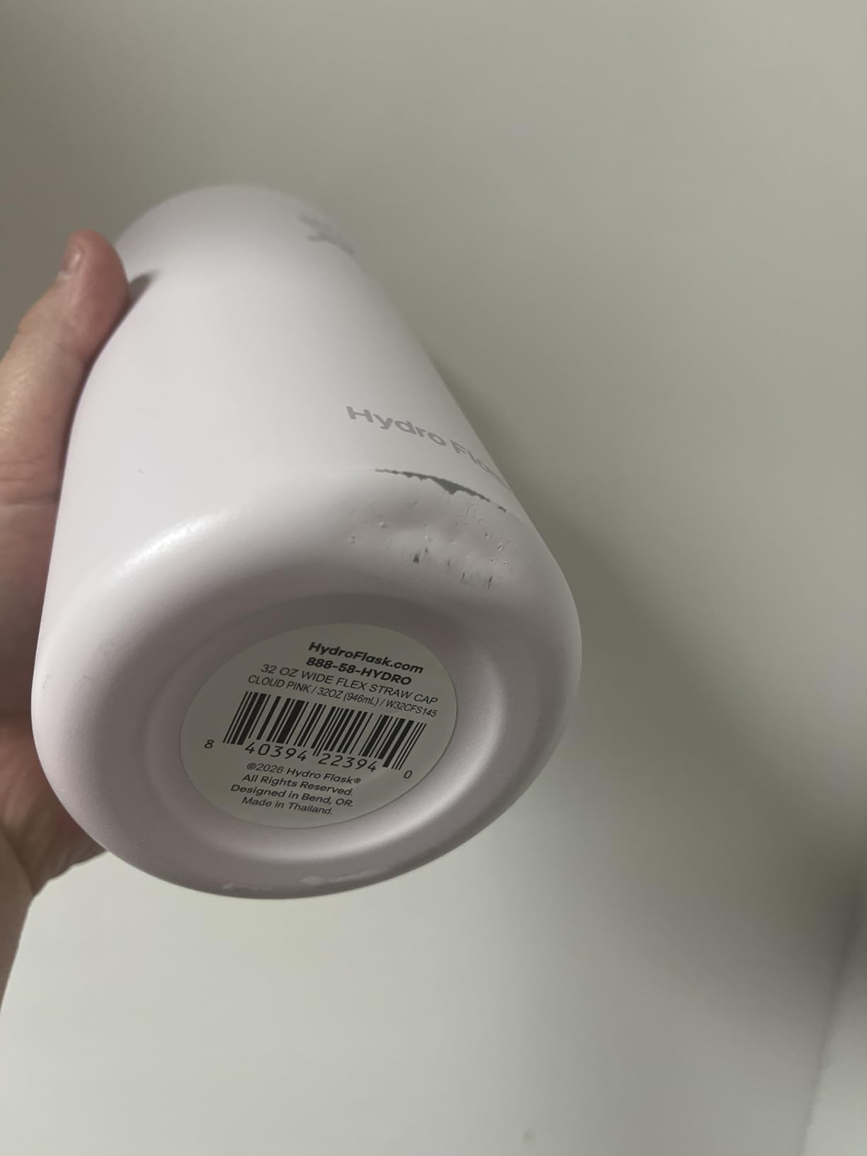 Hydro Flask Water Bottle - Insulated Stainless Steel - Wide Straw Lid Non Spill Leakproof in 32 Oz Oat Tan customer photo 1