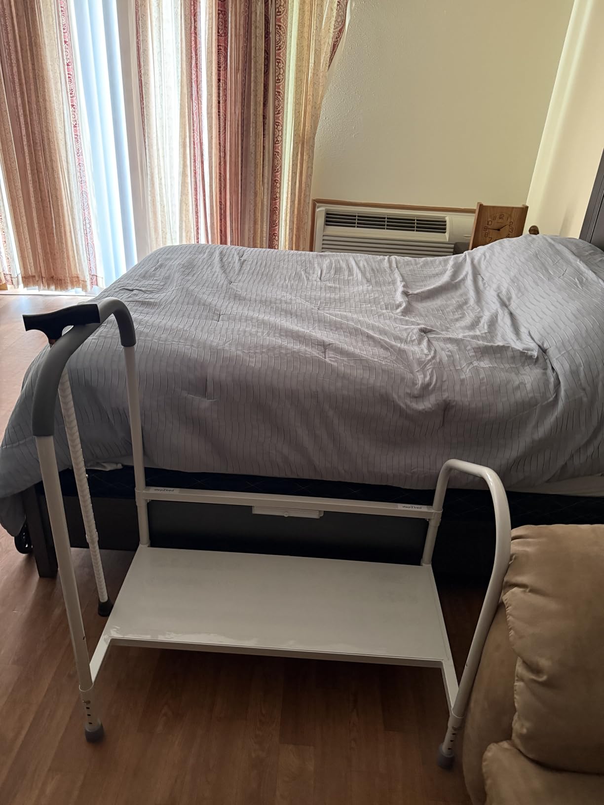 step2bed Deluxe Bed Rails for Elderly Adults - Adjustable Height Bed Safety Rail for Seniors with Cane Holder, LED Light, Mesh Bag, Handicap Grab Bars and More - Premium Bed Side Step Assist Device customer photo 2