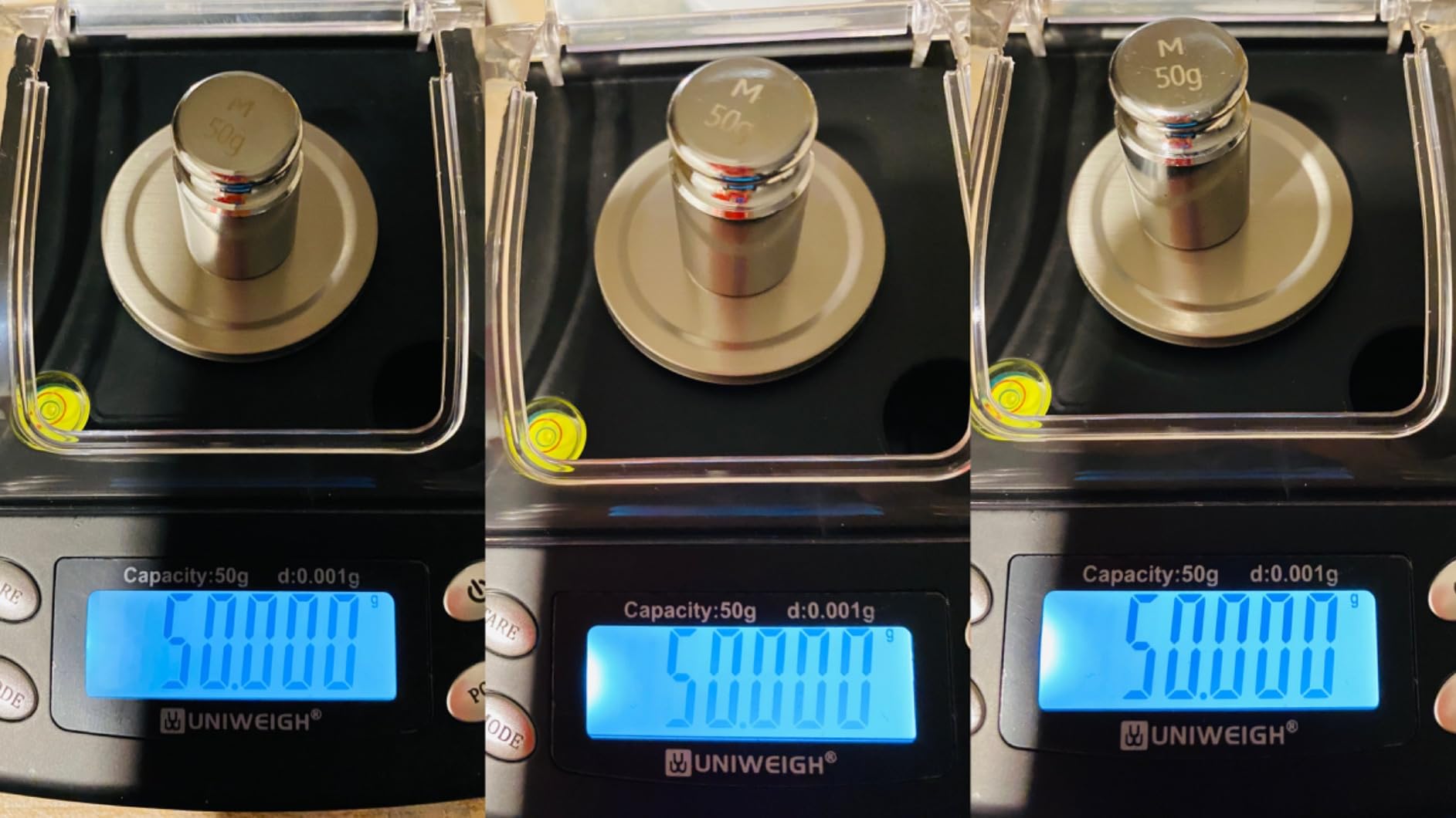 UNIWEIGH Digital Milligram Scale Accurate 0.001g/50g, Precision mg Scale for Jewelry, Powder, Gold, Gem, Reloading Scale, Micro Gram Scale with 6 Units, Tare, Cal Weight, Pocket Scale with USB and Battery Powered customer photo 2