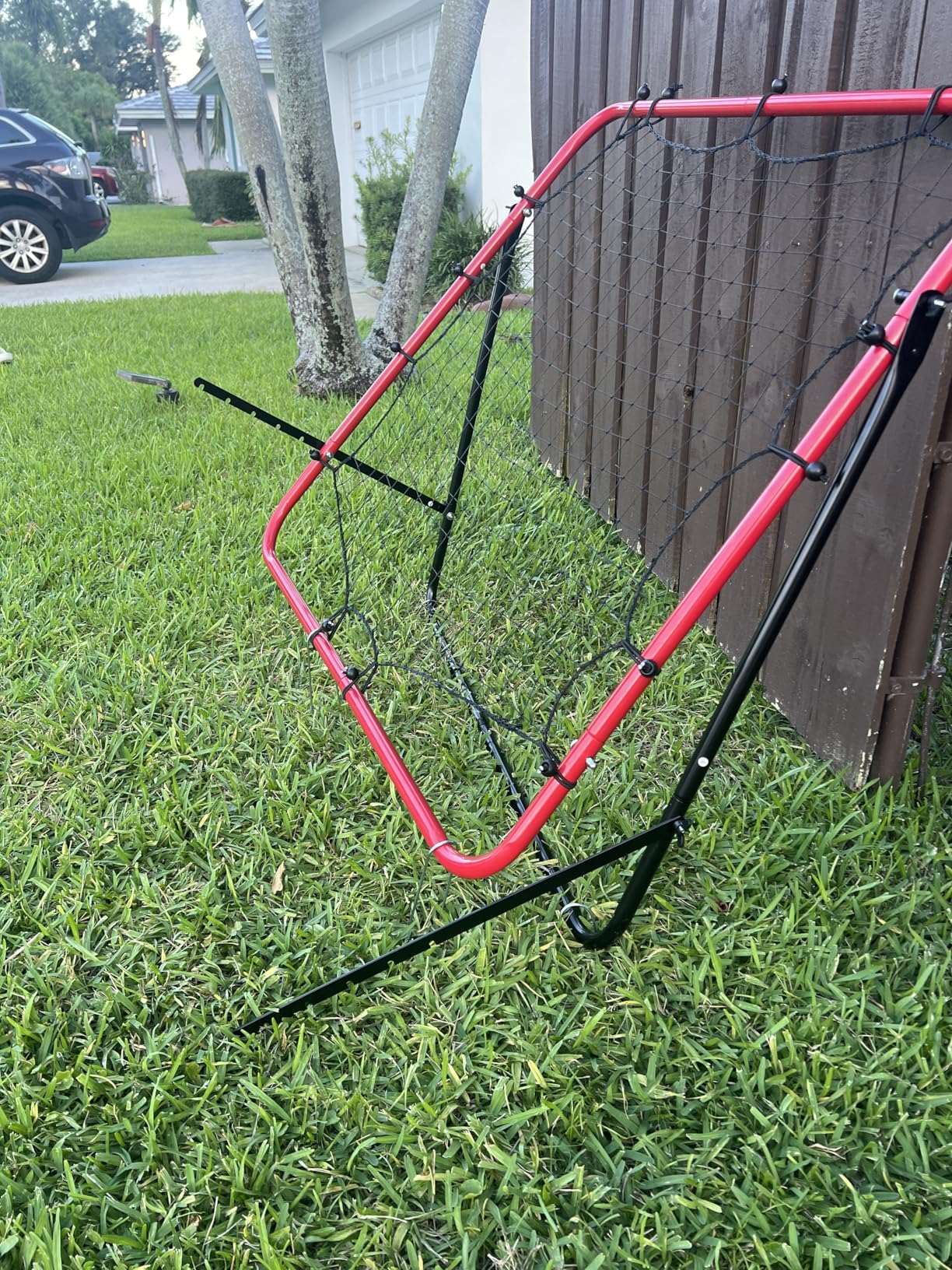 Soccer Rebounder Kickback Football Rebound Net (Adjustable Angle) Portable Easy Setup customer photo 2