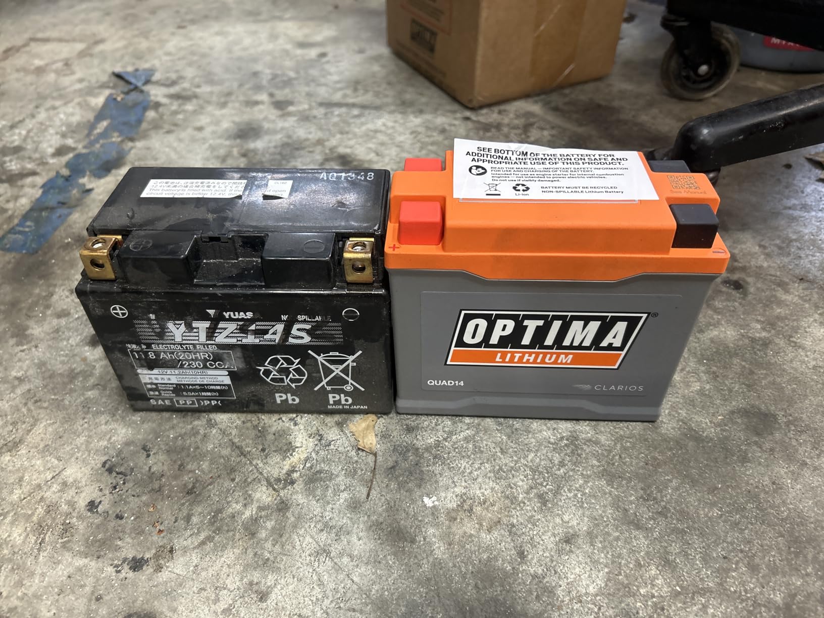 OPTIMA QUAD14 ORANGETOP Lithium Battery - Built-in Engine Start Reserve with BMS and Powerlink Cable, 420 Cranking Amps, 7AH, LED Display, Storage Mode customer photo 1