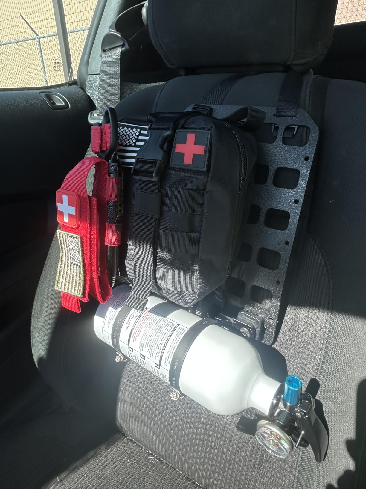 Portable MOLLE Panel Organizer Rigid Insert Backpack, with QLS Adapter Base, for Tactical IFAK Pouch Gun Holster Holder Mount (8x12.5) customer photo 1