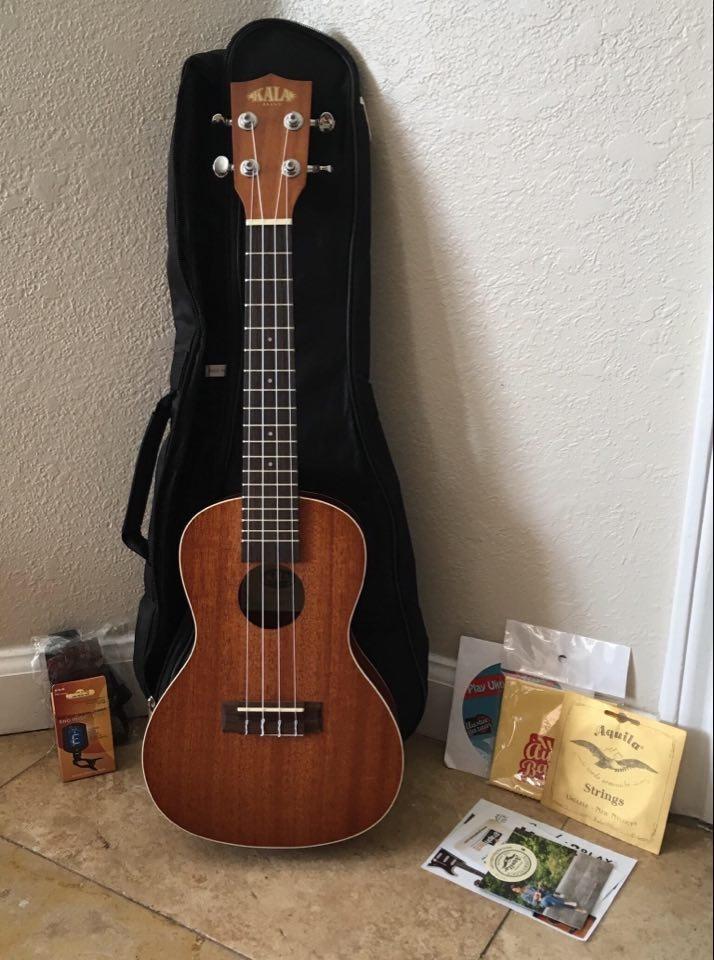 Kala KA-T Mahogany Tenor Ukulele Bundle with Gig Bag, Tuner, Austin Bazaar Instructional DVD, and Polishing Cloth customer photo 2