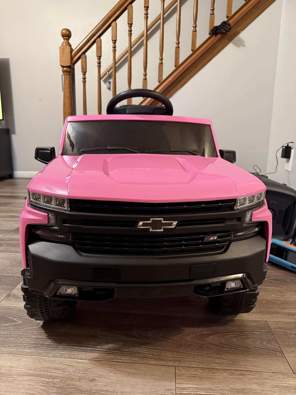 Best Choice Products 12V Licensed Chevrolet Silverado Ride On Truck, Electric Car Toy w/Parent Remote Control, Truck Bed Storage, Bluetooth Speaker, LED Lights, 2.5 MPH Max Speed - Blue customer photo 1