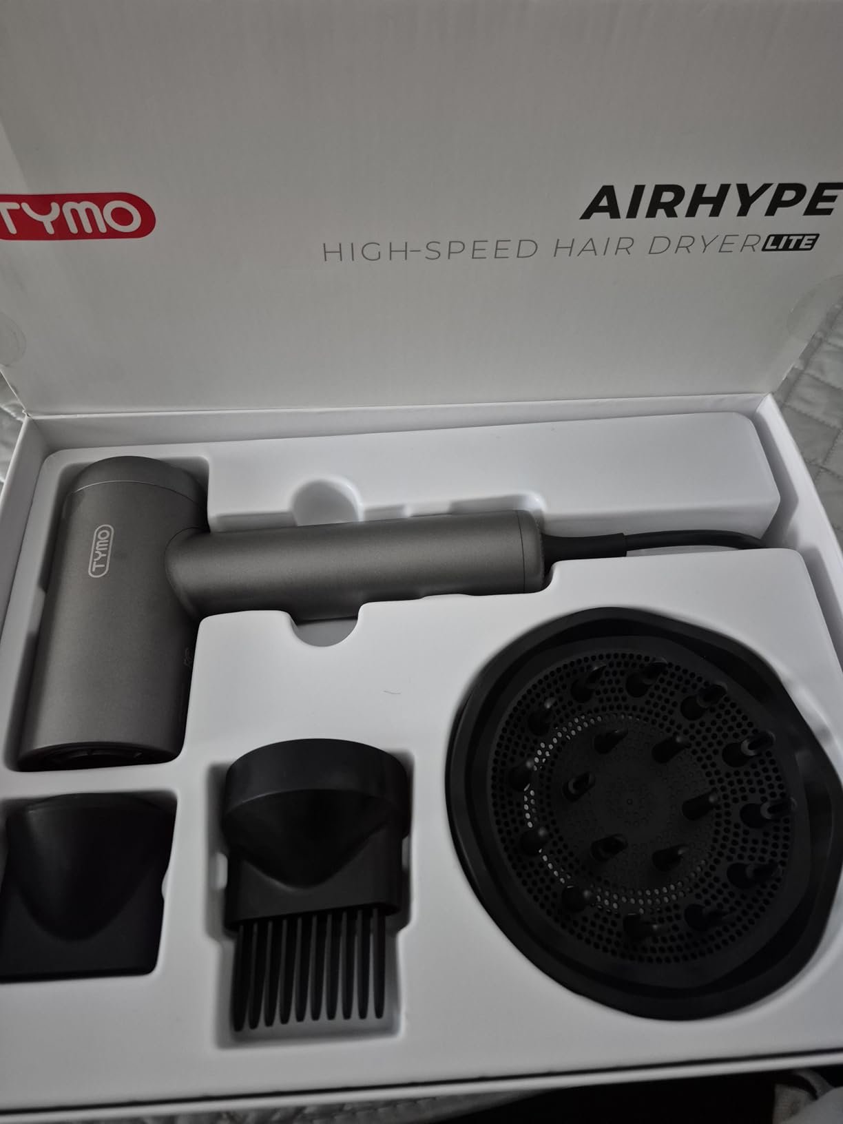 TYMO AIRHYPE Lite Hair Dryer with Diffuser, 1500W High-Speed Professional Blow Dryer with Comb for Fast Drying, 110,000RPM Brushless Motor, 200 Million Ionic Hairdryer, 3 Speeds & 4 Temps, Low-Noise customer photo 2