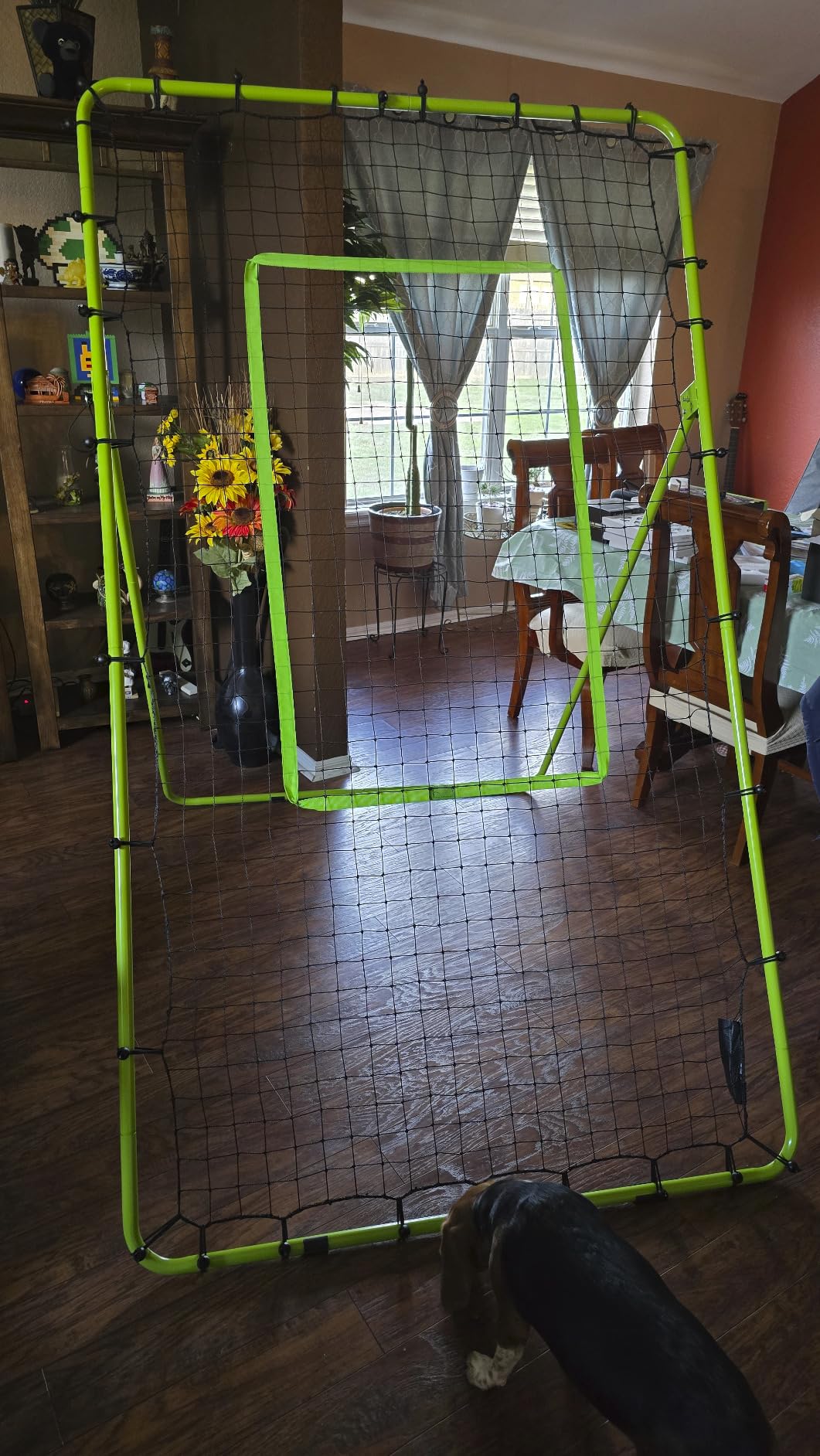 Volleyball Rebounder Net 7x4 ft Volleyball Rebounder with 5 Adjustable Rebound Angles Bounce Back Training Equipment for Volley Ball Practice customer photo 2