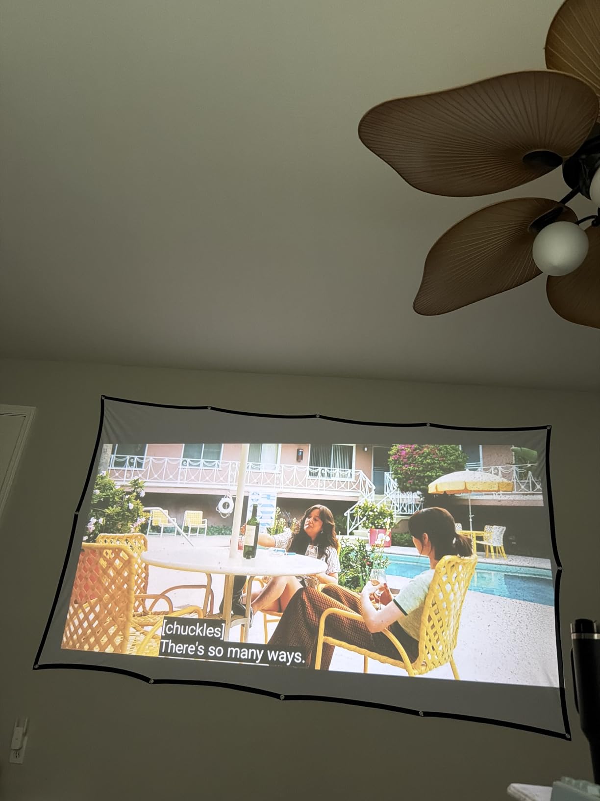 TOWOND 150 inch Projection Screen Indoor Outdoor Washable Anti-Crease 16:9 HD Rear Front Movies Screen for Home Theater Office customer photo 1