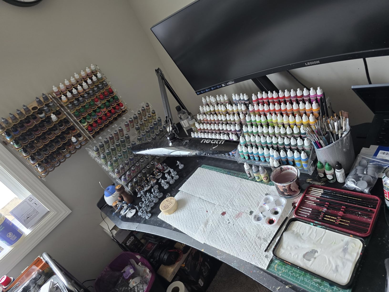 LITKO Paint Rack | 18mL Dropper Bottles | Wall Mount | Workbench | 48 Holes | Compatible with Vallejo, Army Painter, AK Interactive customer photo 1