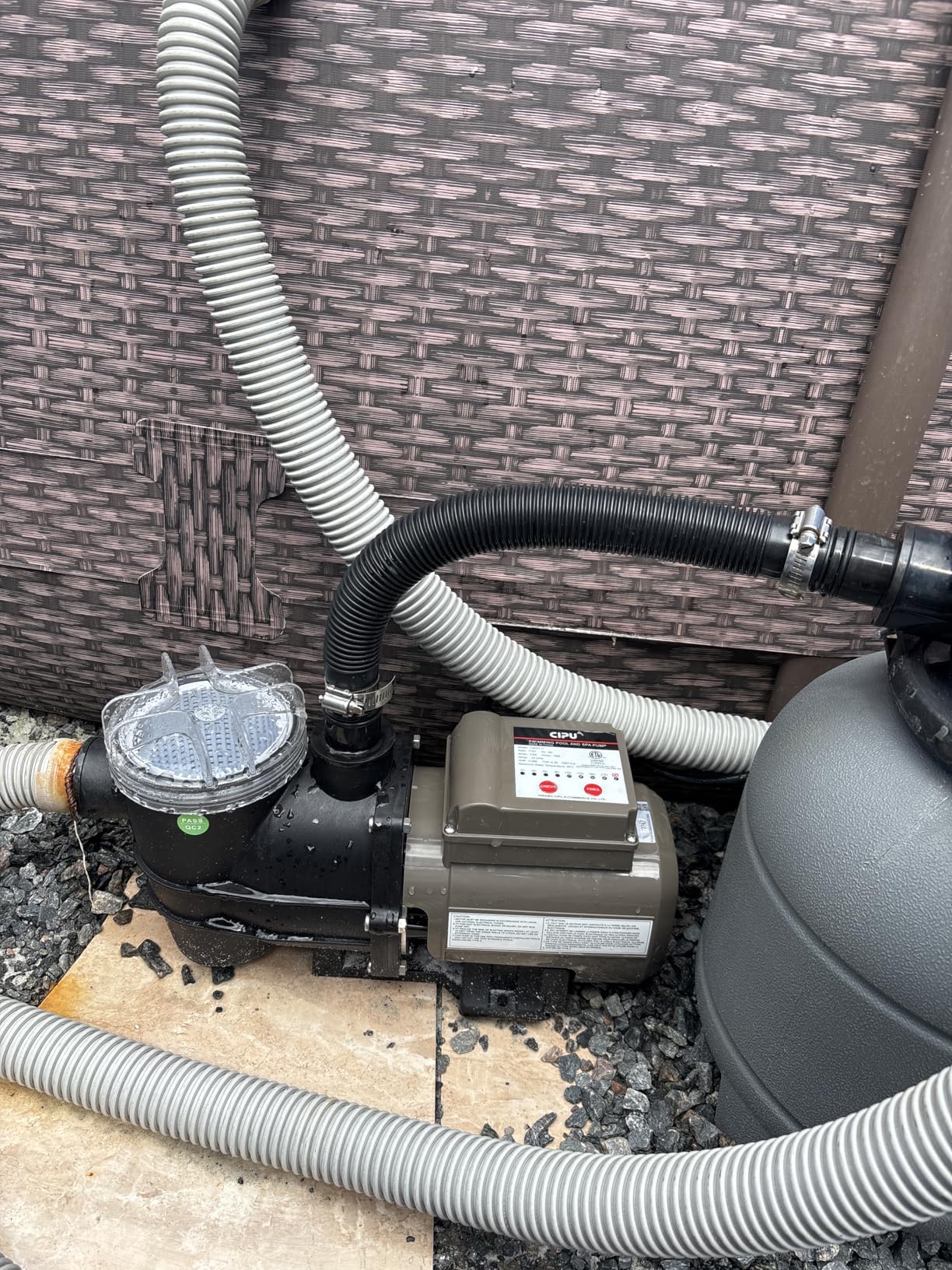 CIPU Pool Pump with Timer 2700GPH 115V Powerful Self Priming Above Ground Swimming Pool Pump 0.35HP with Filter Basket Low Noise for Pools Hot Tub Spa Water Circulation customer photo 1