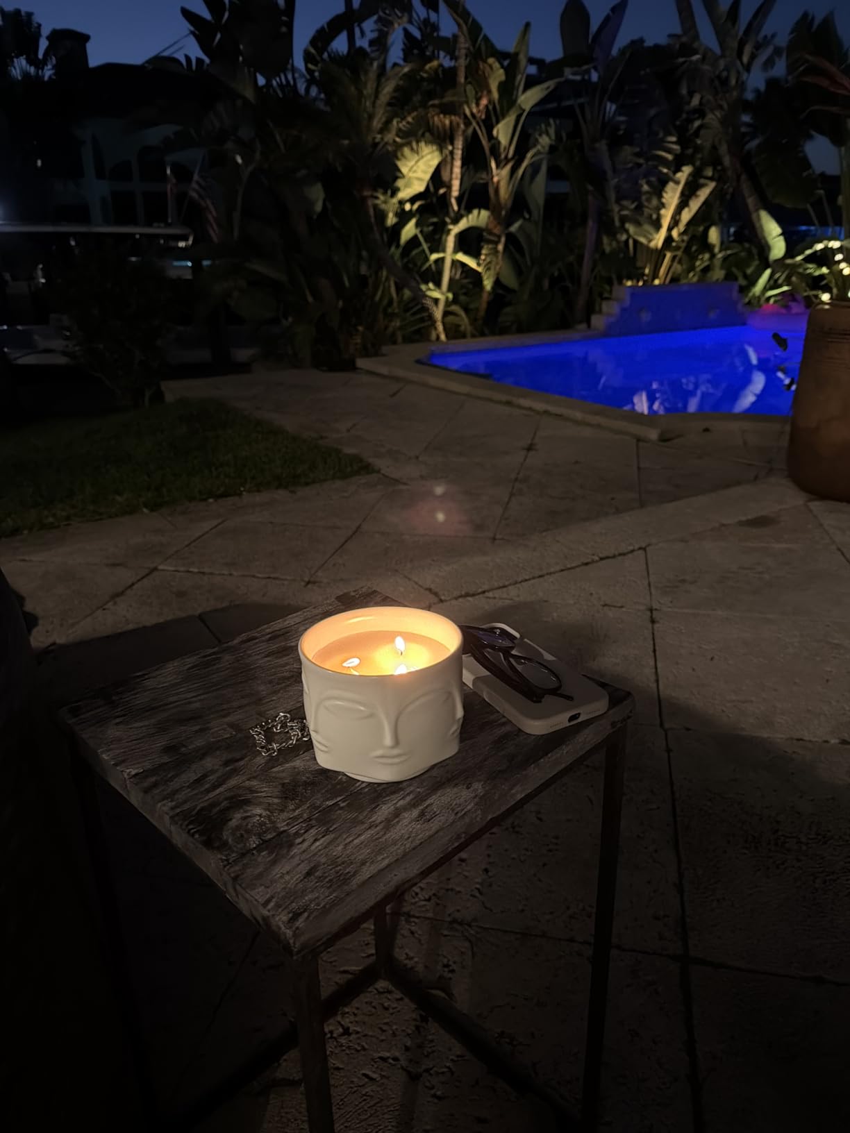 Strong Eucalyptus & Rosemary 3 Wick Black Large Candle, 20oz, Ceramic, Outdoor Scented Candles, 100% Soy, for Home Scented, Yoga, Meditation, Table Decor, Home Decor, Boho Decor, Beautiful Candle Jars customer photo 2