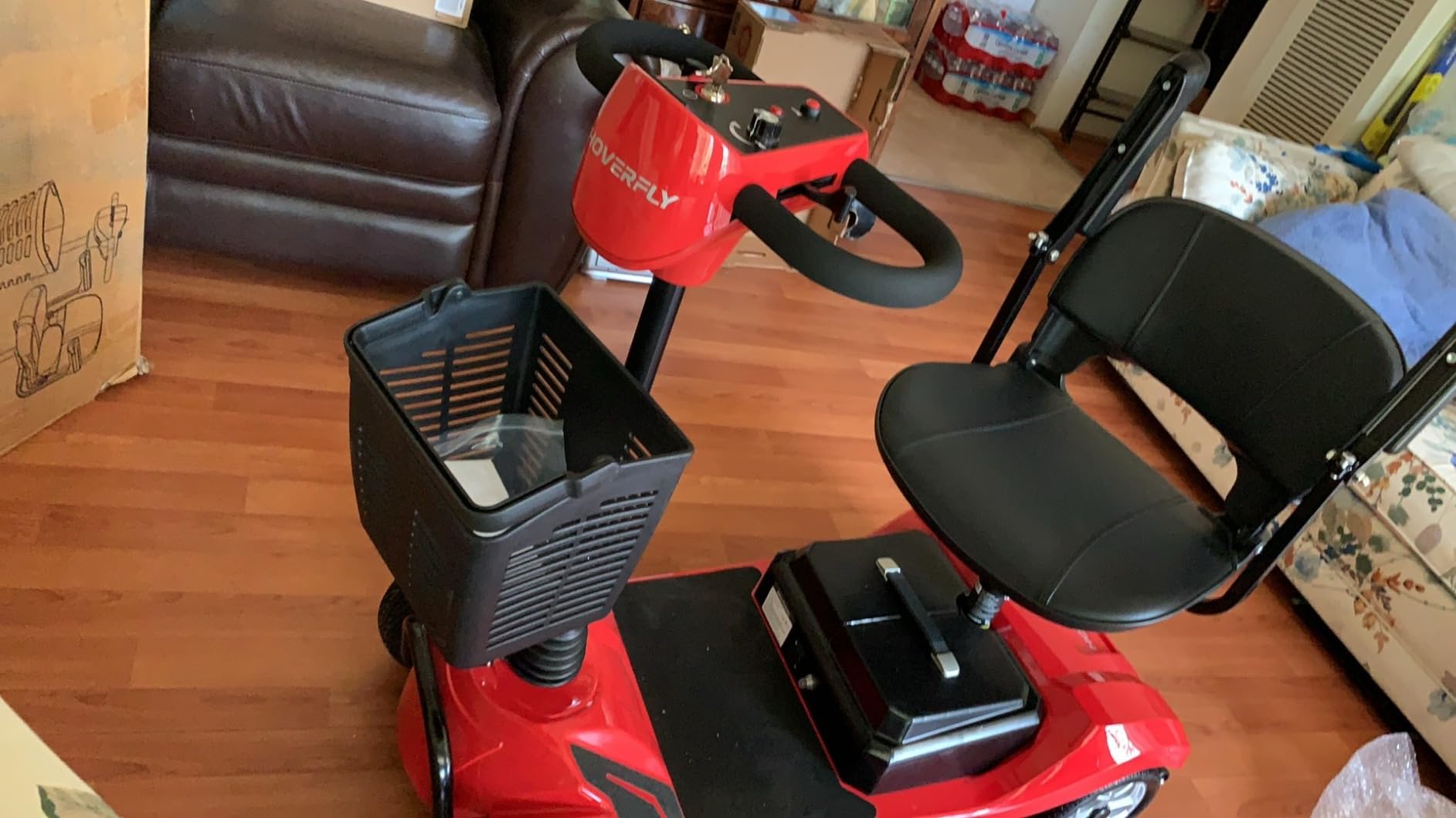 Hoverfly T4 Mobility Scooter for Seniors, Max 12.4-Mile Range & 3.7 mph, 3-Position Seat & Anti-slip Rear Wheel, Removed Battery & Quick Fold Design, Solid 9
