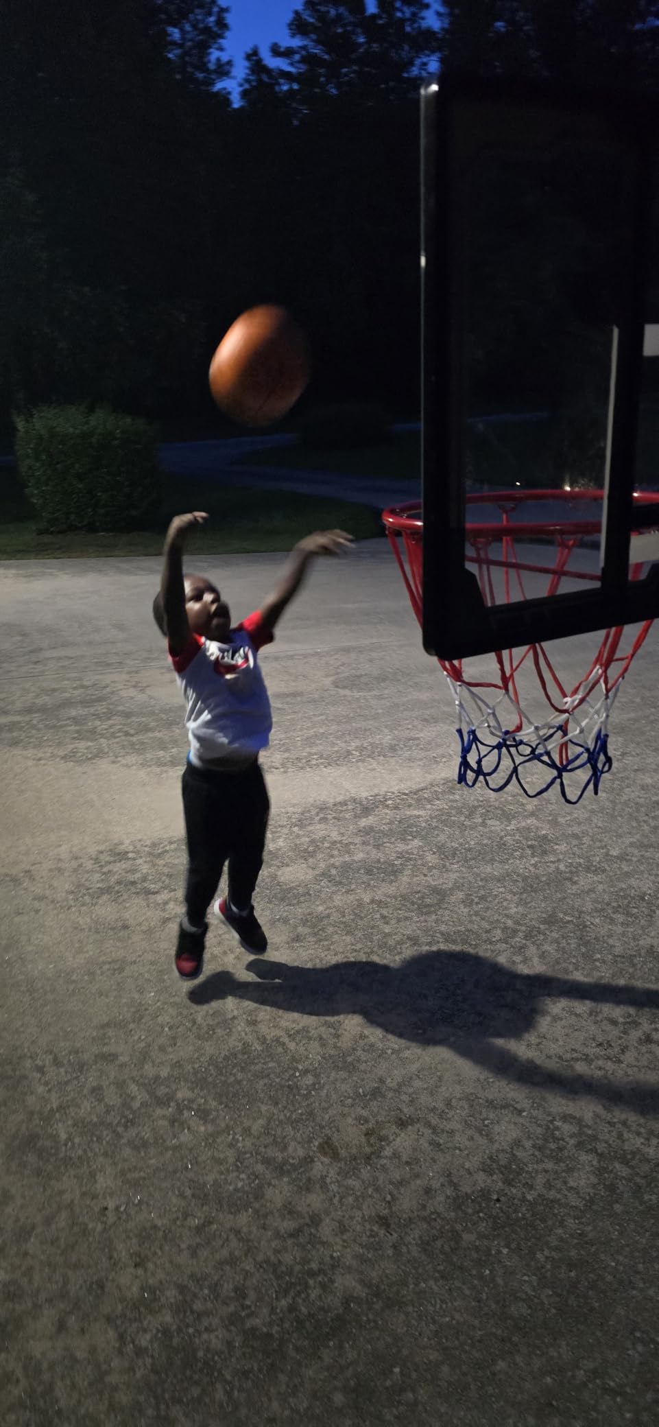 Basketball Hoop Outdoor with 33 Inch Shatterproof Backboard, Portable Basketball Goal System customer photo 1