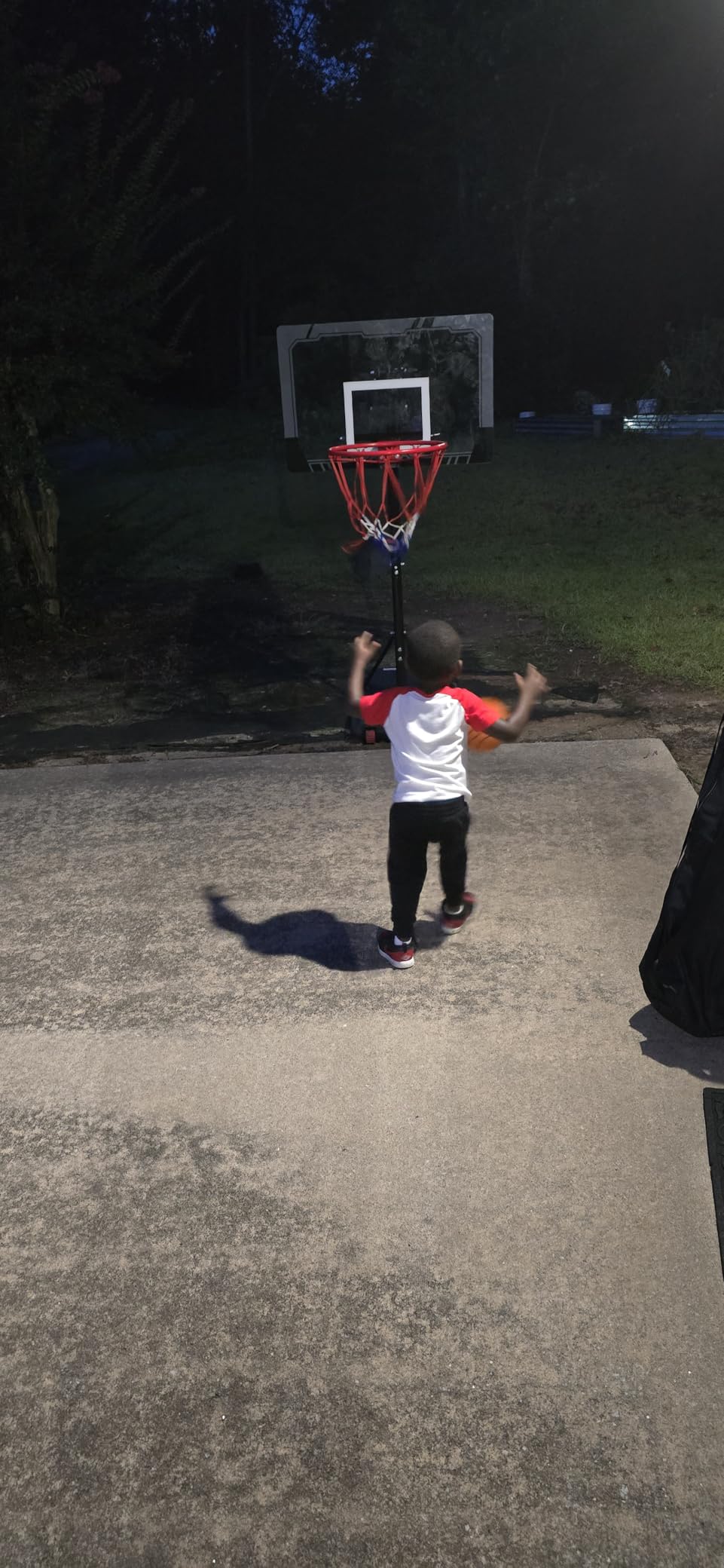 Basketball Hoop Outdoor with 33 Inch Shatterproof Backboard, Portable Basketball Goal System customer photo 2