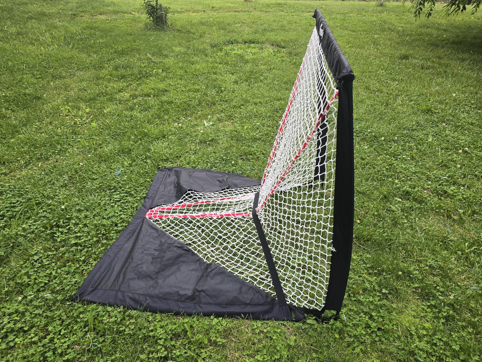 Franklin Sports Backyard Lacrosse Goal - Kids Portable Mini Lacrosse Training Net - Lax Practice Equipment - Easy Assemble Lax Goal for Practice - Perfect for Youth Training - 4' Feet x 4' Feet customer photo 1