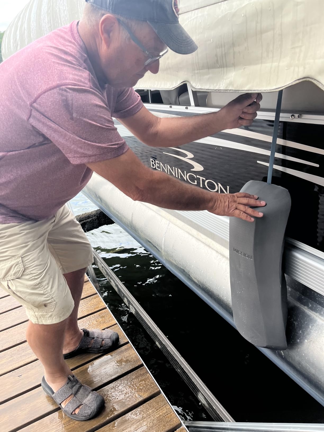 MISSION Boat Gear Maven Pontoon Boat Fenders Pack of 2, Premium Pontoon Bumpers for Docking Set with Secure Fit Lip and Integrated Strap, Non Marking Closed Cell Foam Dock Protection customer photo 1