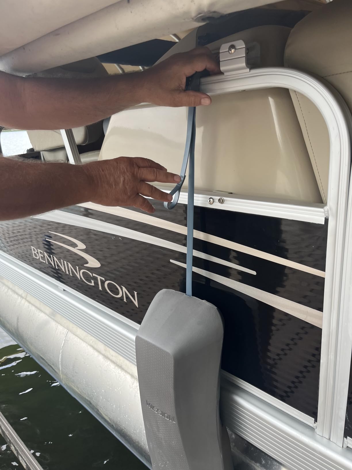 MISSION Boat Gear Maven Pontoon Boat Fenders Pack of 2, Premium Pontoon Bumpers for Docking Set with Secure Fit Lip and Integrated Strap, Non Marking Closed Cell Foam Dock Protection customer photo 2