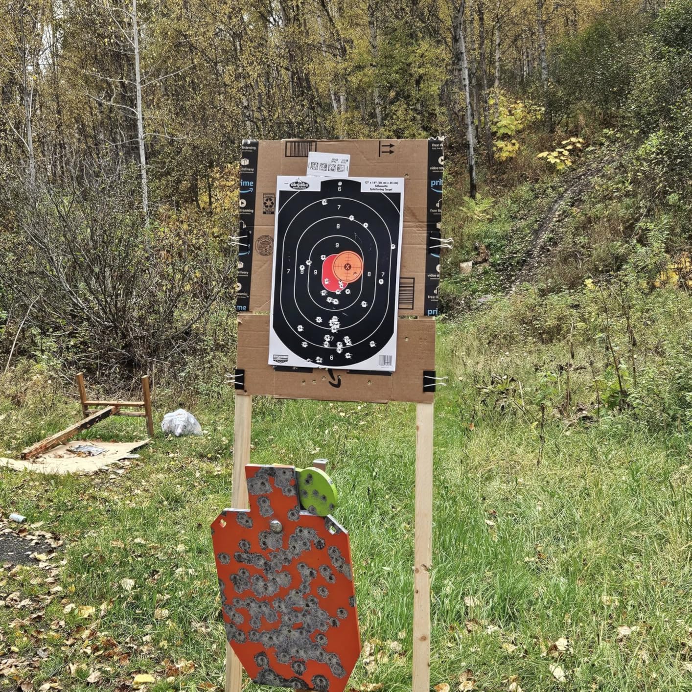 KNINE OUTDOORS Target Stand System 12x20 inch AR500 Steel Hostage Reactive Shooting Target 3/8