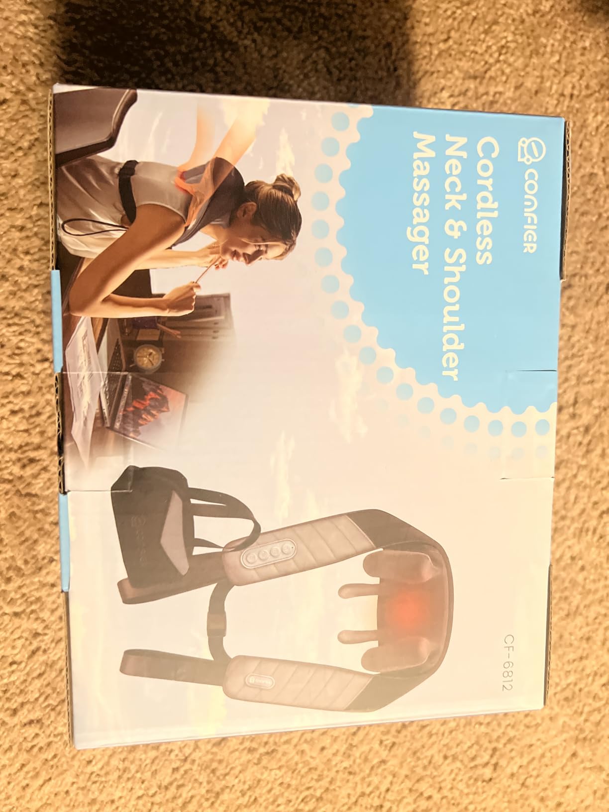 COMFIER Cordless Neck Massager with Heat, 4D Kneading Shiatsu Neck and Shoulder Massager Deep Tissue, Hands-Free Straps, FSA Eligible, Father Day Gift for Dad customer photo 2