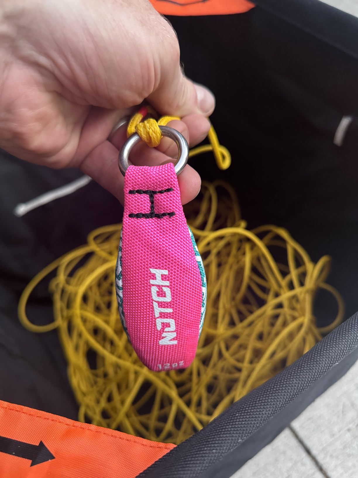 Notch Zero Throw Weight Lead Free with Stainless Steel Weights for Line Setting, Extra-Stitched 1000 Denier Nylon Cordura, Hi-Viz Color Pattern, Welded Ring customer photo 2