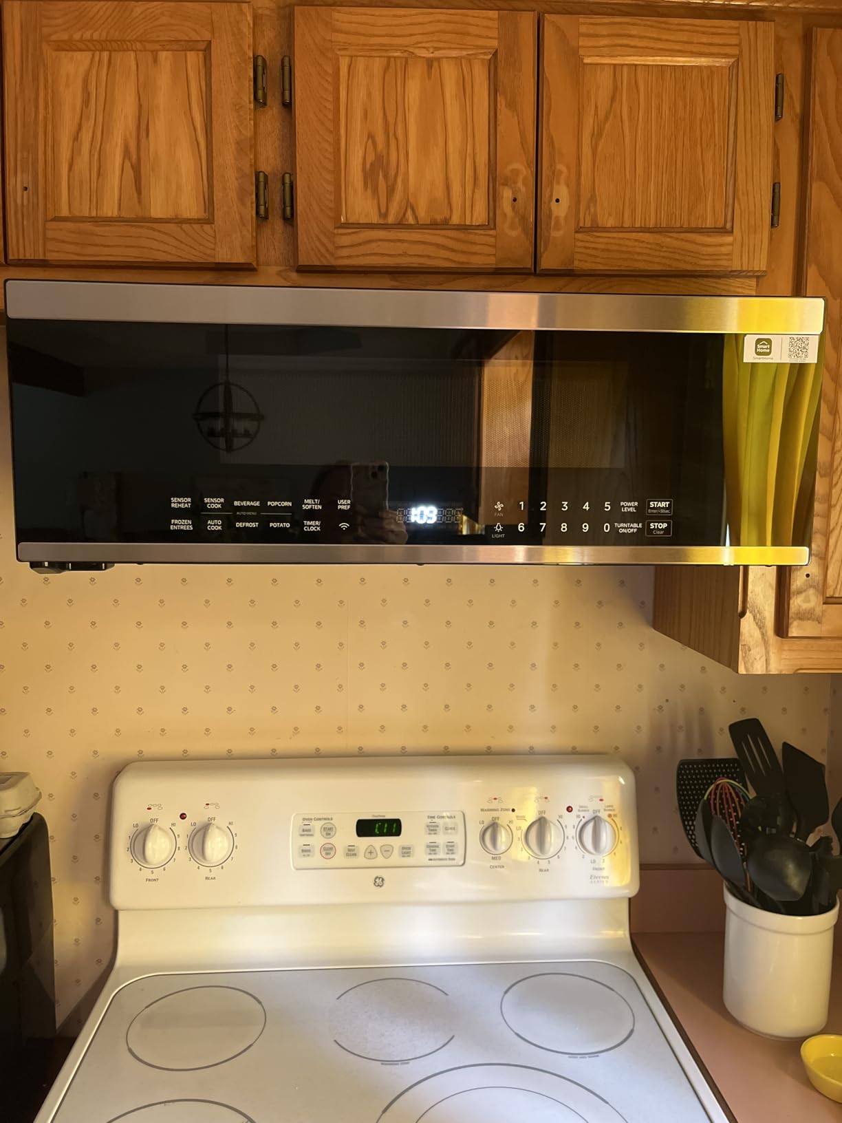 Samsung MMO12S3ASTZ Over the Range Microwave Oven, 1.2 Cu.ft Slim Microwaves with Sensor Cook, Stainless Steel Microwaves, 1000W heating power with 400CFM vent fan customer photo 2