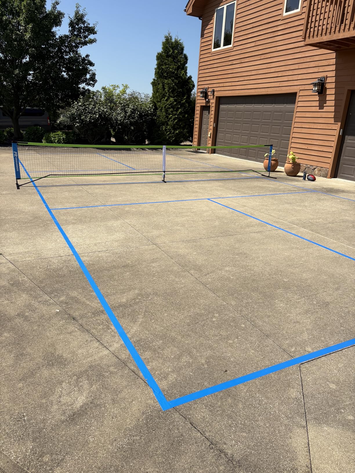 Portable Pickleball Net - 22FT Regualtion Size Pickle Ball Net, Weather Resistant Steady Steel Frame and Carry Bag for Indoor, Outdoor, Driveway, Backyard customer photo 1
