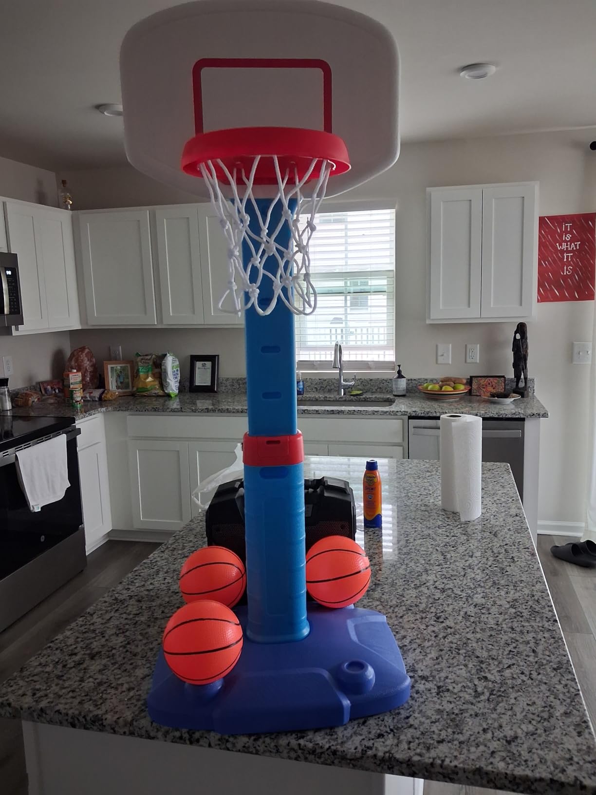 Toddler Basketball Hoop Indoor for Age 1-3, Adjustable Kids Basketball Hoops, Mini Basketball Hoop with 3 Balls for Outdoor Poolside customer photo 2