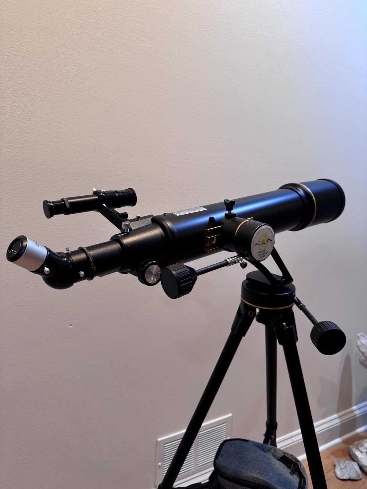 Telescope, 90mm Aperture 700mm Professional Telescope for Adults, High Power with Upgraded Vertisteel AZ Slow-Motion Mount Telescopes for Astronomy Beginners, Stainless Steel Tripod, Phone Adapter, Bag customer photo 2