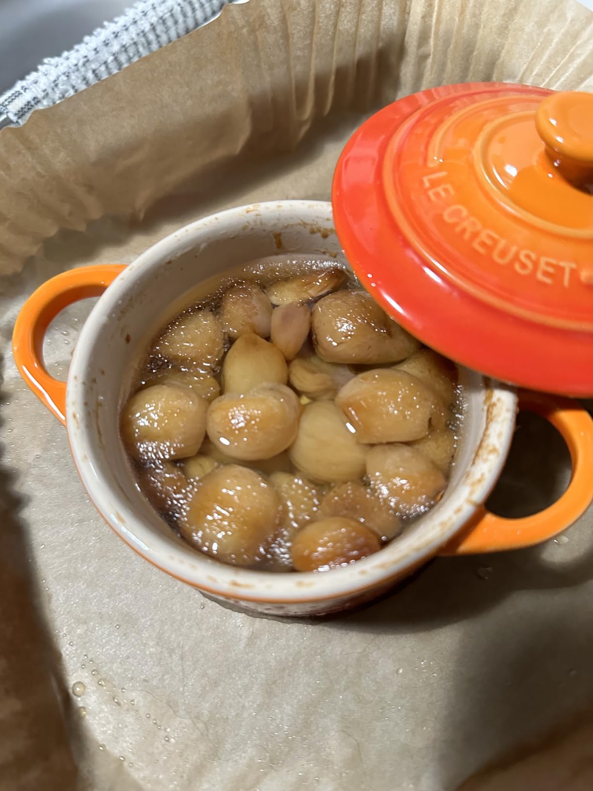 Le Creuset Stoneware Mini Round Cocotte, 8 oz., Olive customer photo 2