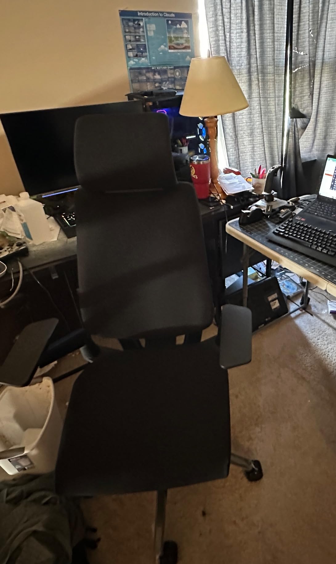 Steelcase Gesture Office Chair with Head Rest - Ergonomic Work Chair with Wheels for Carpet - Comfortable Office Chair - Intuitive-to-Adjust Chairs for Desk - 360-Degree Arms - Era Onyx customer photo 1