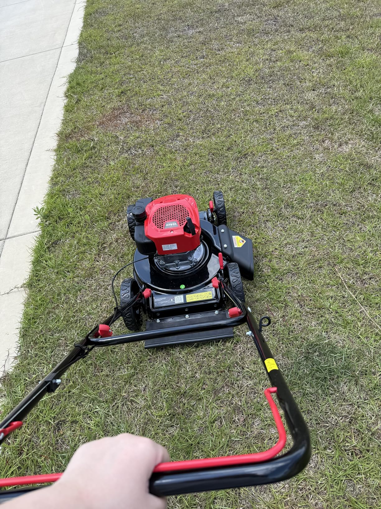 PowerSmart 18-Inch Gas Lawn Mower, 144cc 4-Cycle OHV Engine, Push Mower with Side Discharge, 5 Cutting Heights customer photo 2