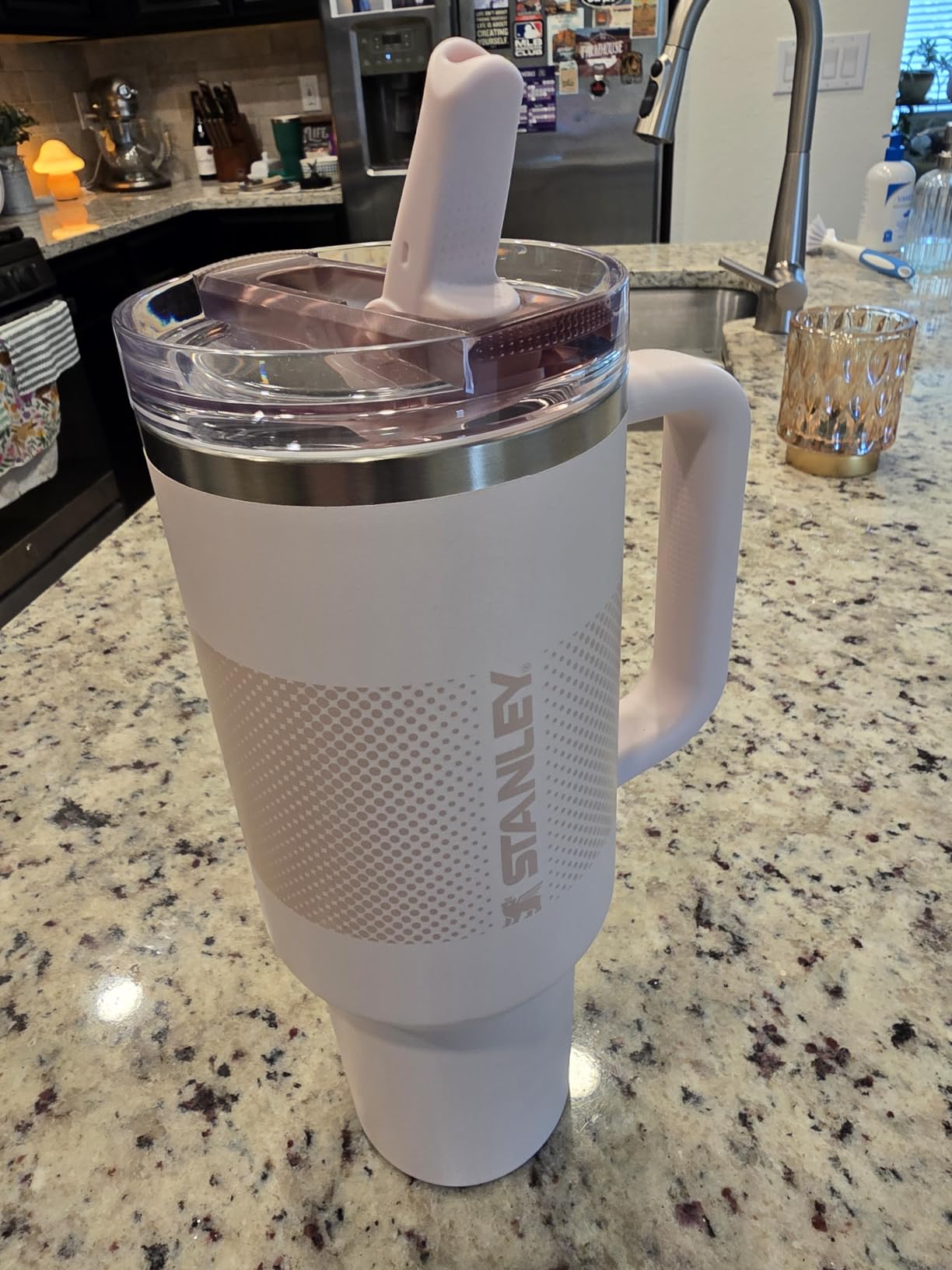 STANLEY Quencher ProTour Flip Straw Tumbler with Leakproof Lid 30 oz Built-in Straw and Handle Cup Holder Compatible for Travel Insulated Stainless Steel Cup BPA-Free Rose Quartz customer photo 1