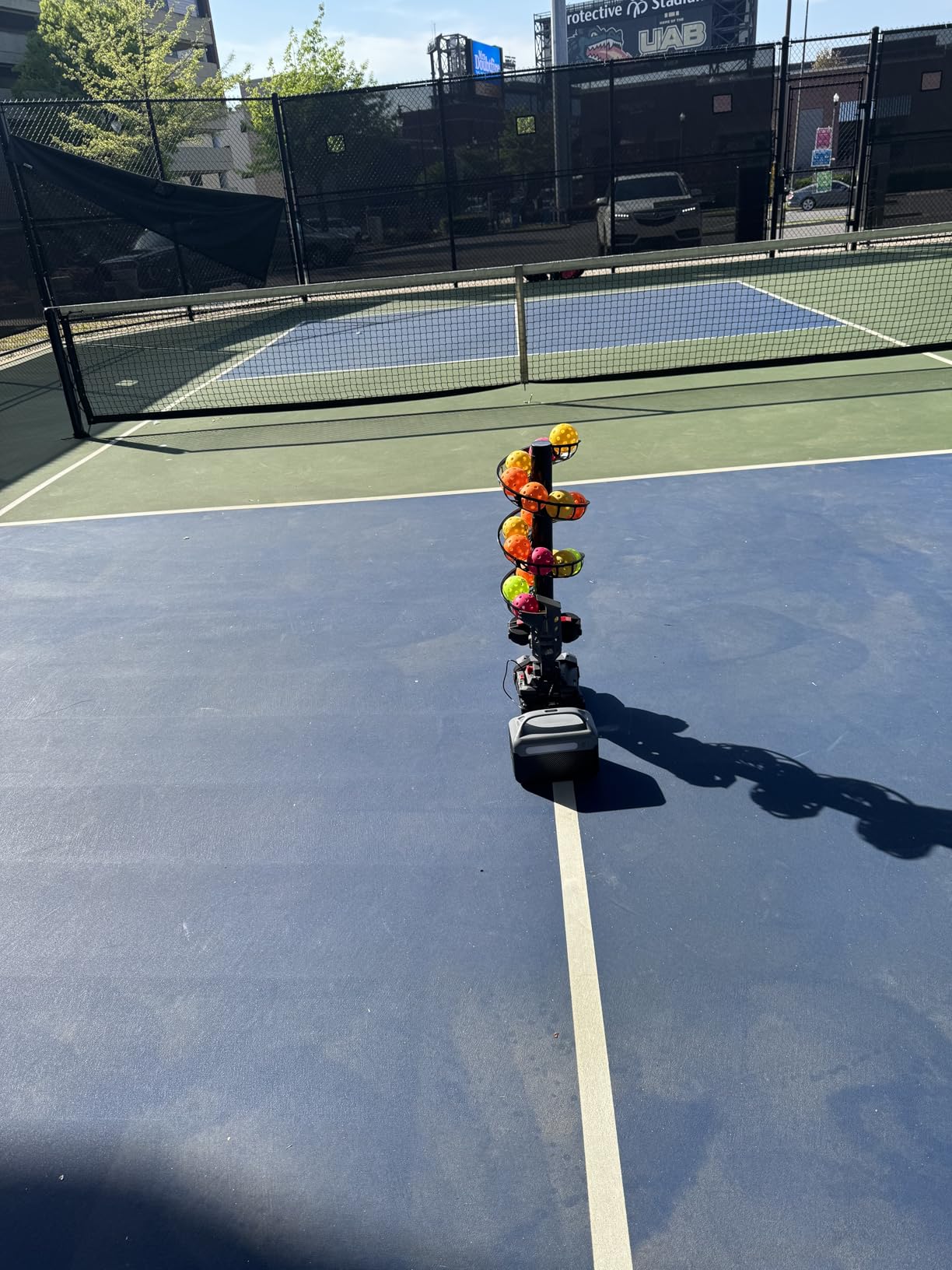 Furlihong 388PBH Pickleball Machine, 4 Adjustable Angles, Includes 9 Pickleballs, Powered by Power Bank/Battery, for Beginners customer photo 1
