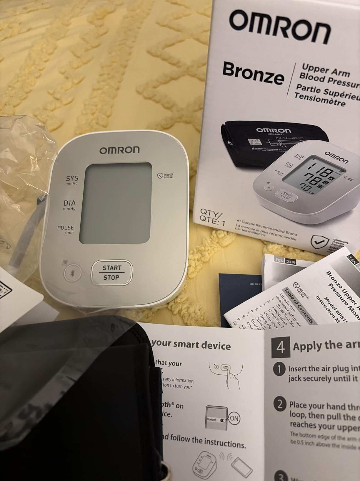 OMRON Bronze Blood Pressure Monitor for Home Use & Upper Arm Blood Pressure Cuff - Clinically Validated - Connect App customer photo 1