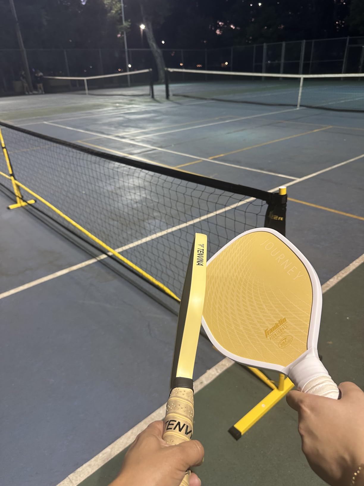 Portable Pickleball Net for Driveway, 22 FT Regulation Size & 11 FT Half Court Size Pickle Ball Net with Ball Collector, 2-in-1 Pickle Ball Net with Carry Bag for Garages Backyard customer photo 1