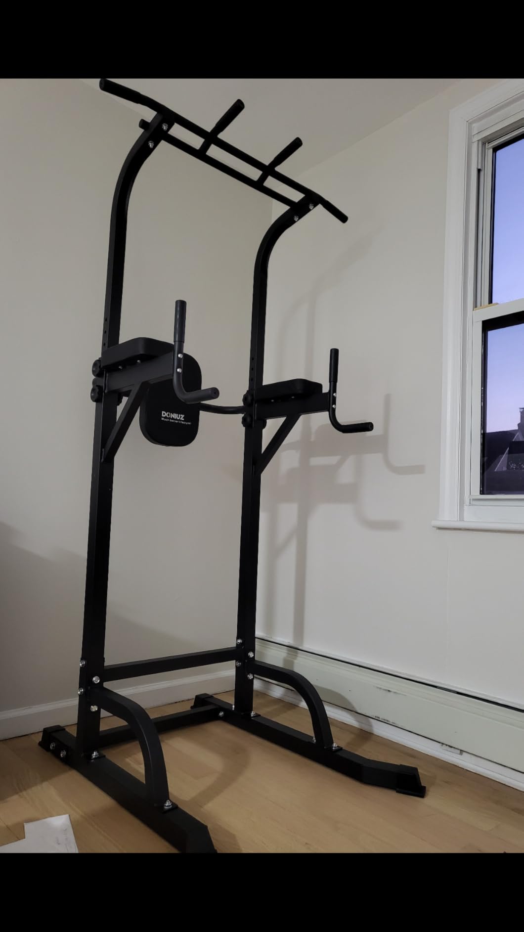 DONIUZ Power Tower Pull Up Bar and Dip Station, Multi-Function Home Gym, Strength Training Fitness Equipment, Height Adjustable customer photo 2