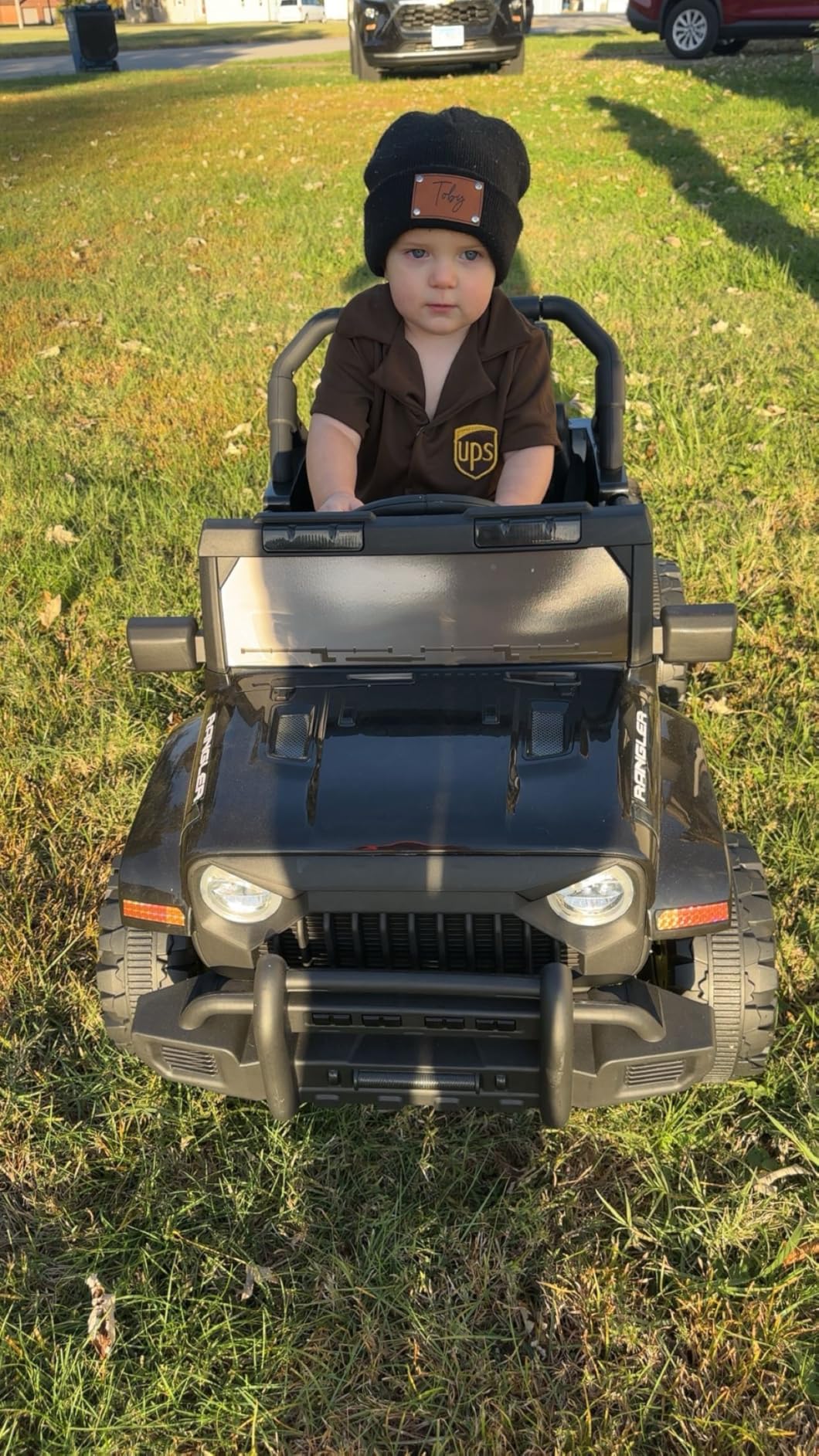 XVD 12V Kids Electric Ride on Car with Remote Control, Electric Off-Road Vehicle for Kids, Battery Powered Wheels Truck Car, with Double Open Doors, LED Lights, MP3 Player, for Boys&Girls, Black customer photo 2