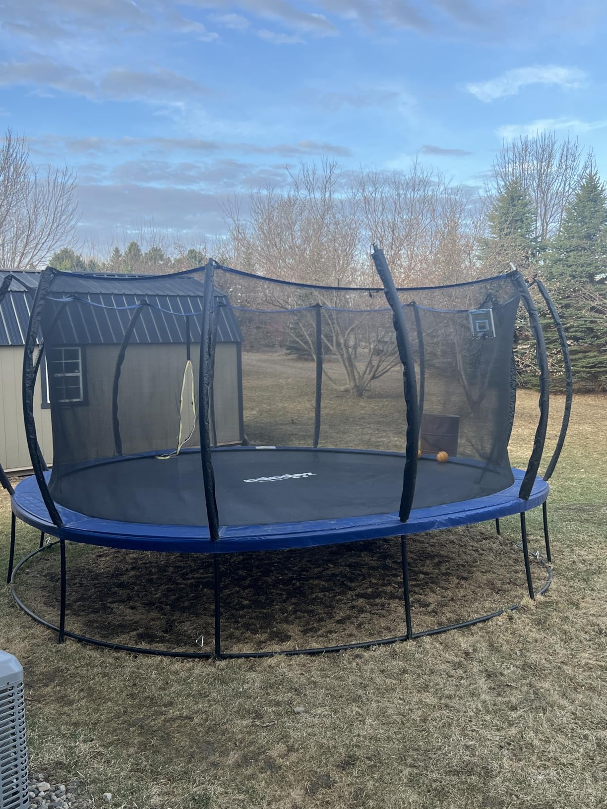 1800LBS Capacity Double Frame Trampoline 16 15 14 12FT No-Gap Safety Design Curved Poles & Basketball Hoop 10-Year Quality Assurance Perfect for Kids & Family Outdoor Fun customer photo 1