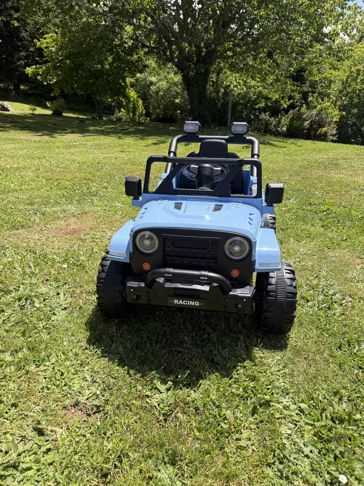 ARBELI 12V Ride On Truck Car with Remote Control, Kids Electric Vehicles with Bluetooth Music, Horn, 3 Speeds, 4 LED Lights, Soft Start, Ride on Toys for Toddler Boys & Girls (Black) customer photo 1