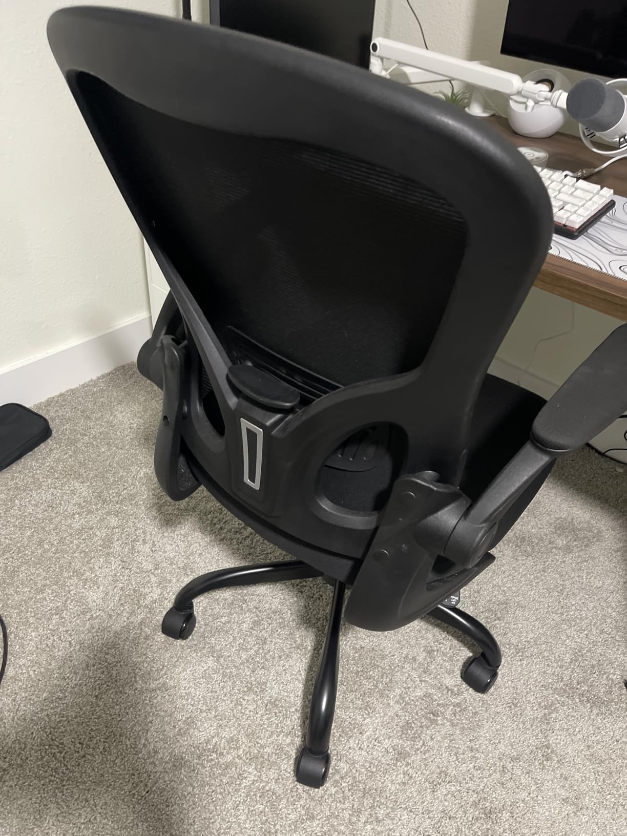 Office Chair Ergonomic Desk Chairs 330LBS Capacity High Back Mesh Computer Chair with Flip-up Armrests Comfy Work Chair with Adjustable Lumbar Support Rolling Chair customer photo 2