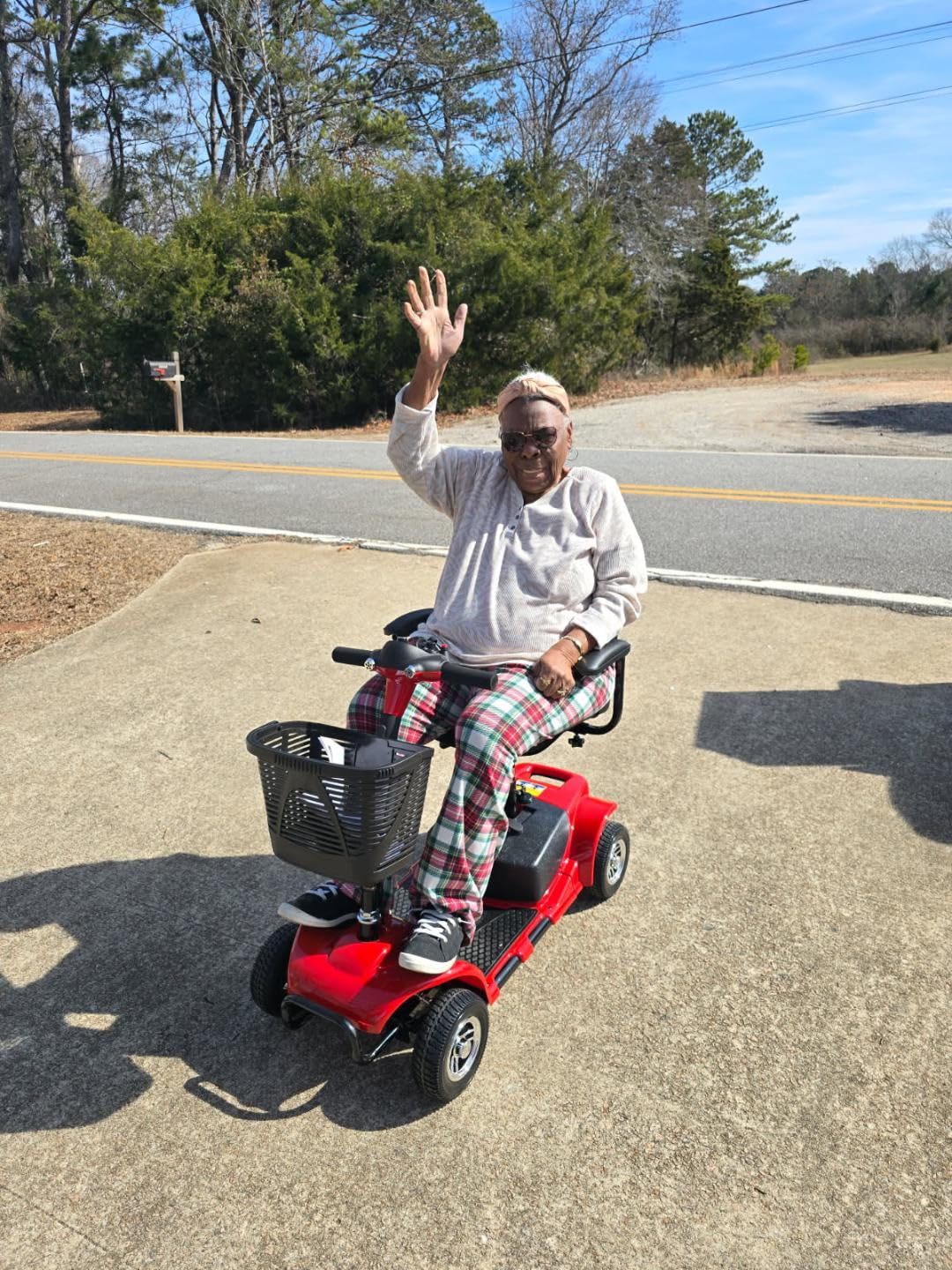 Cebihy 4 Wheel Mobility Scooter, Electric Power Mobile Scooters for Seniors Adult with Lights Collapsible and Compact Duty Travel Scooter w/Basket and Extended Battery (Blue) customer photo 1