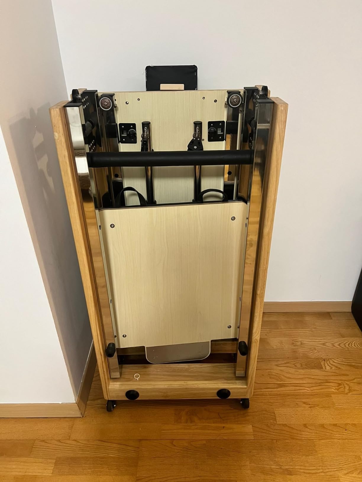 Airlithe Foldable Pilates Reformer Machine for Home Workouts - Wooden Pilates Reformer Equipment with 360° Wheels, Reformer Box, Jump Board & Foot Board | 70+ Guided Workouts customer photo 2