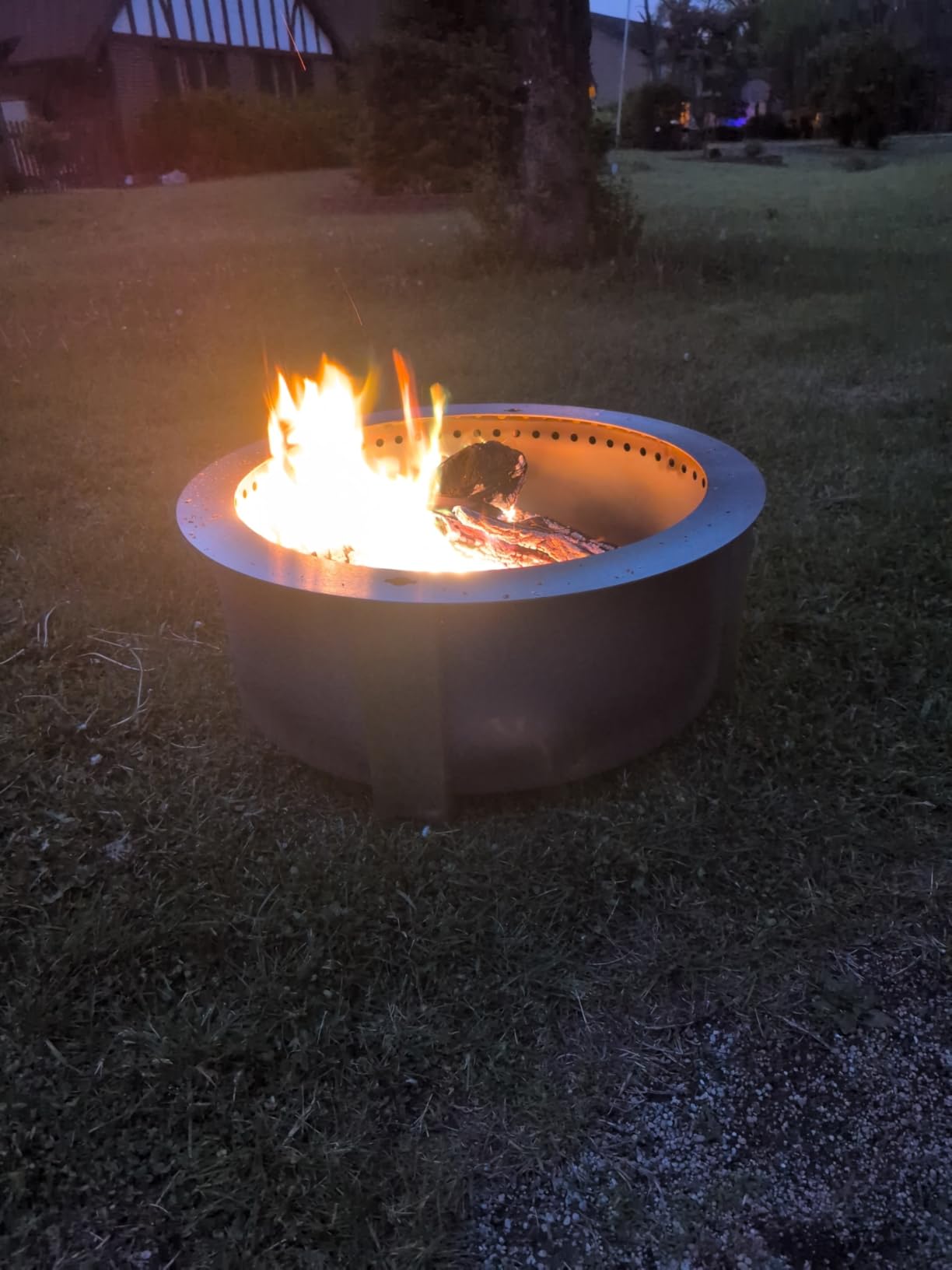 Smokeless Fire Pit (X Series 30, Corten Steel) | 34.5 inch Smokeless Firepit for Outside | 94 Pounds | Ideal for Families Compatible with Wide Range of Breeo Accessories customer photo 1