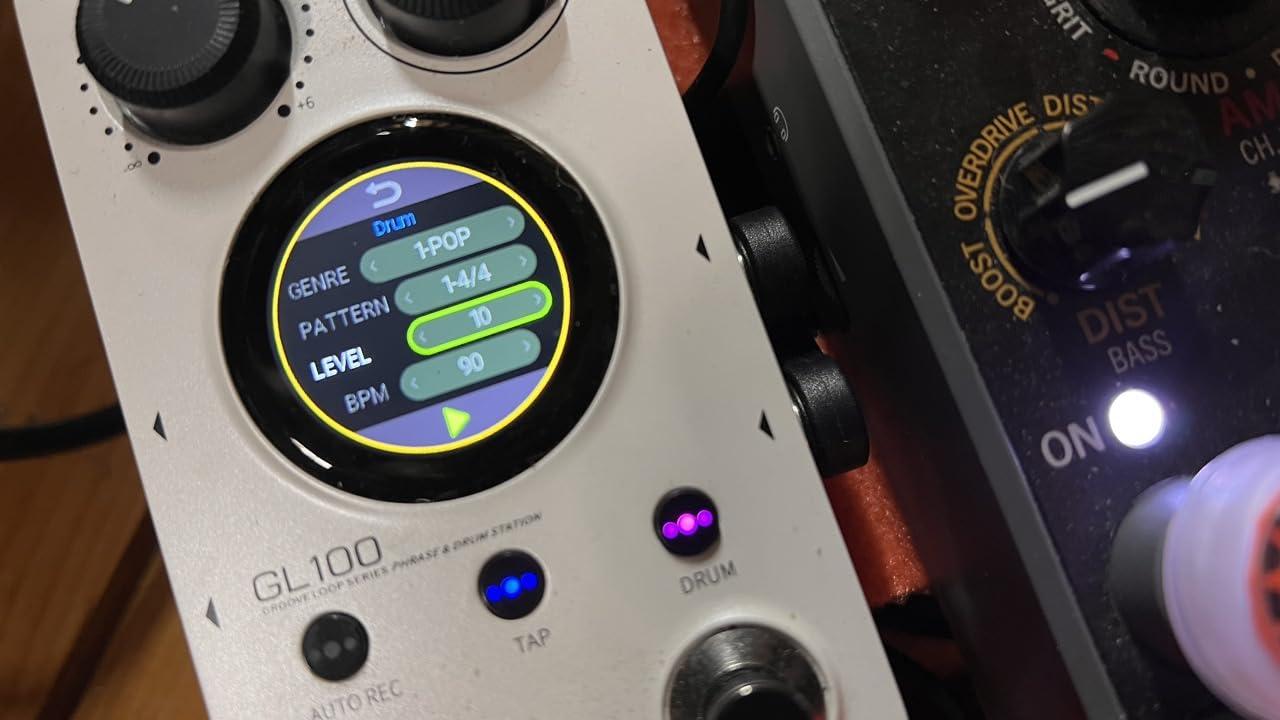 MOOER GL100 Looper Pedal Drum Machine, 2 in 1 Drum Looper Guitar Pedal 1.3-inch Touchsreen 100 Slots with 300 Minutes in Total Auto-record Time Stretch Function Dedicated Editor Software customer photo 1