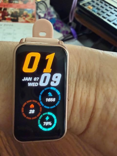 Long Battery Pedometer Watch 14 Days Battery Life, Slim Design No App/Phone Required Fitness Tracker, 50 Meters Waterproof Smart Watch, Heart Rate & Blood Oxygen Monitor Step Counter for Men Women customer photo 1