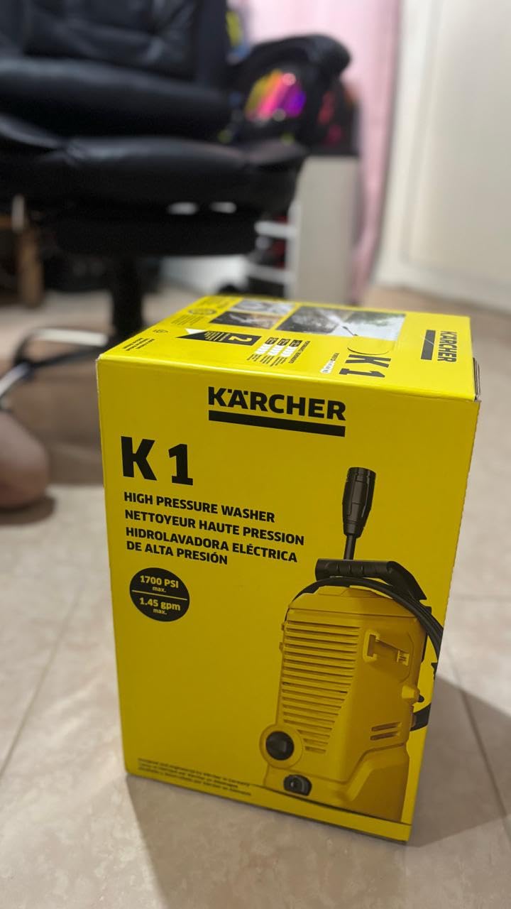 Kärcher Pressure Washer K 1, Max 1.45 GPM, 1700 PSI, Trigger Spray Gun & Vario Power Spray Wand - for Cars, Bikes, Deck, Driveways, Siding, Patios customer photo 1