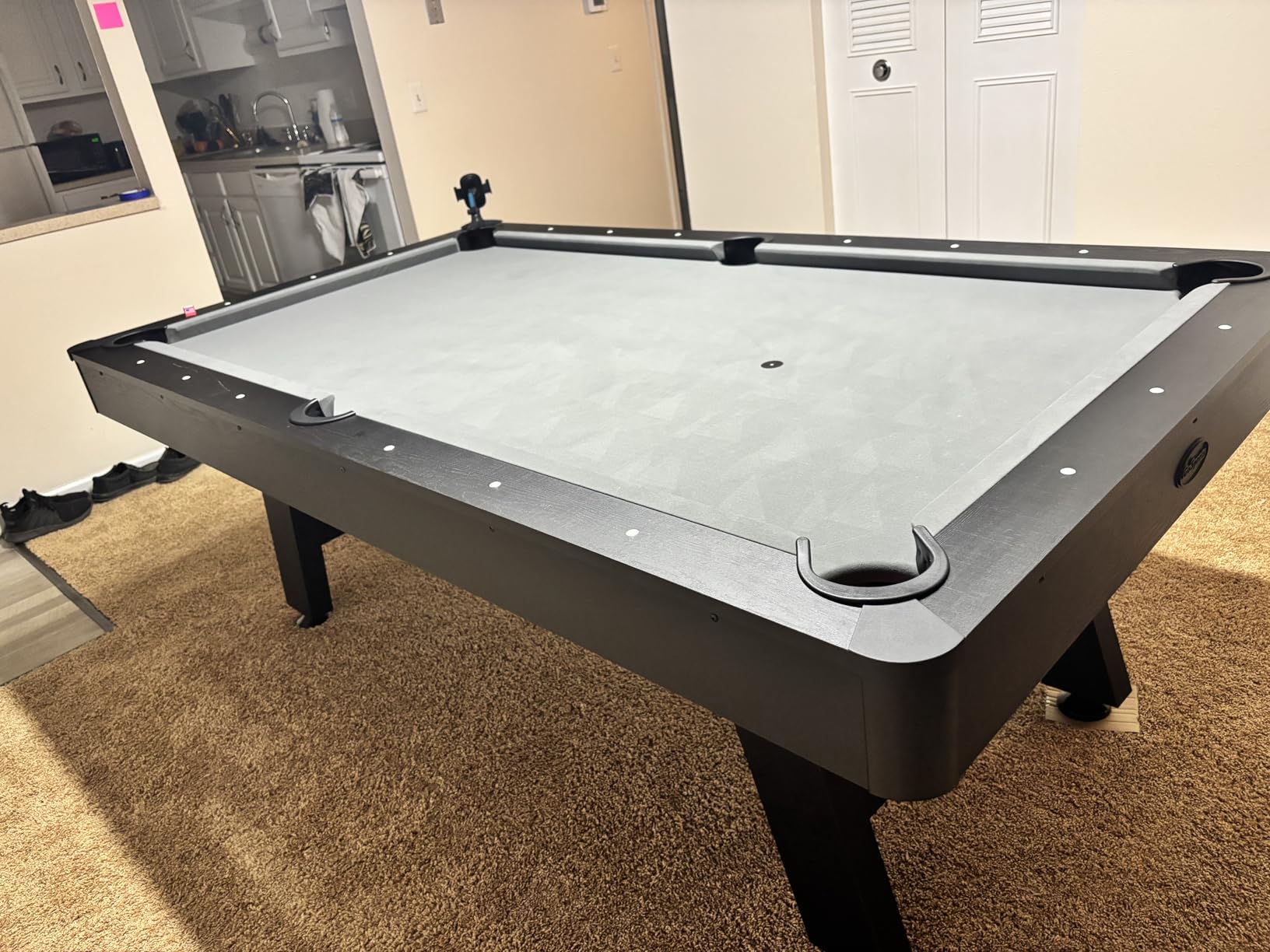 GoSports 7 and 8 ft Pool Tables with Wood Finish - Gray, Black, or Green Felt - Accessories Not Included customer photo 1