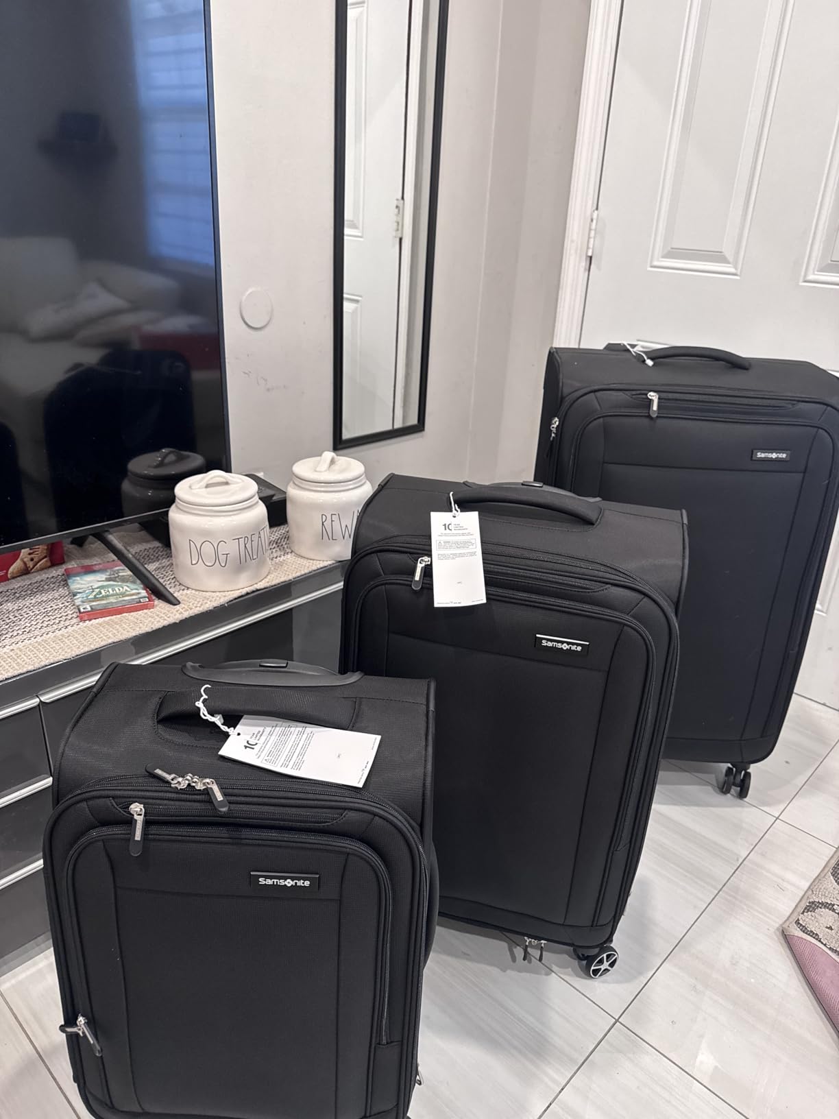 Samsonite Saire LTE Softside Expandable Luggage with Spinners, Raspberry, 3PC (CO/MED/LG) customer photo 1