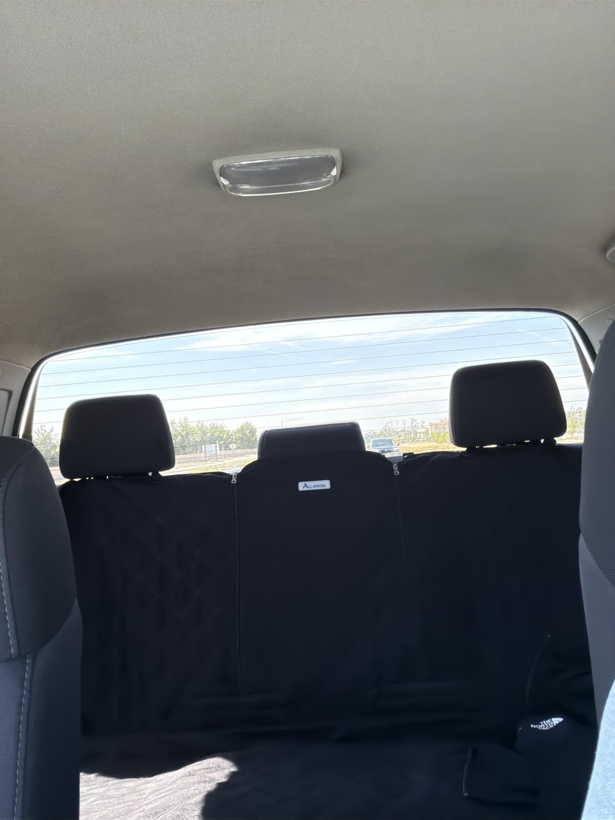 ALLANSING Back Seat Cover - 900D Oxford Waterproof Car Seat Protector, Fits Cars/SUVs/Trucks, Split Bench, Non-Slip, for Messy Kids & Drooling Dogs, Easy Clean(Black) customer photo 2